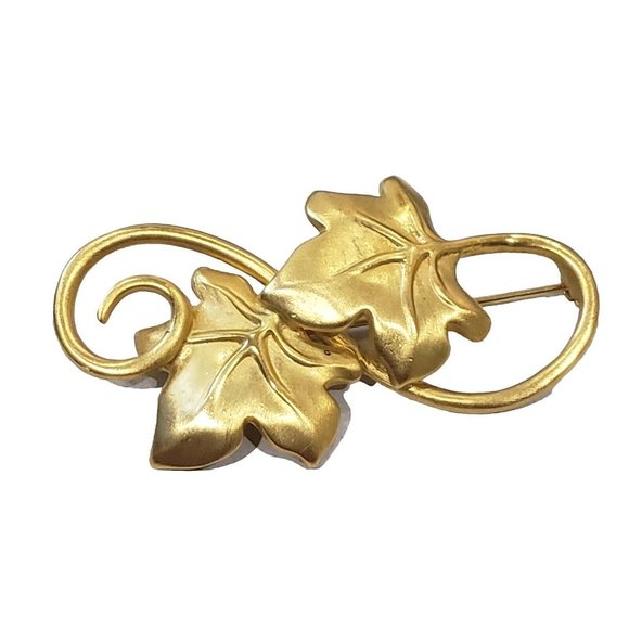 Signed GIVENCHY Vintage Leaf Brooch New York Paris - Picture 5 of 12